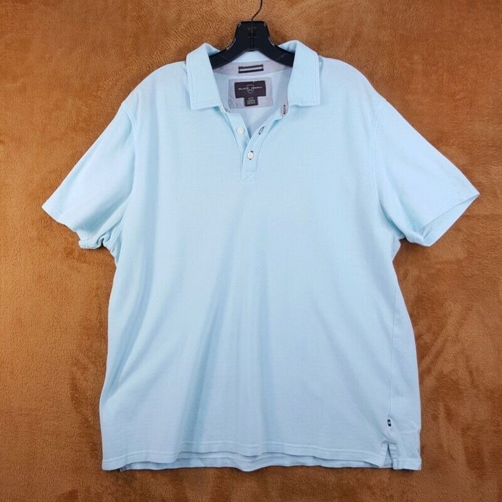 BLACK BROWN 1826 Mens Polo Shirt XL Blue Pullover Short Sleeve 100% Cotton